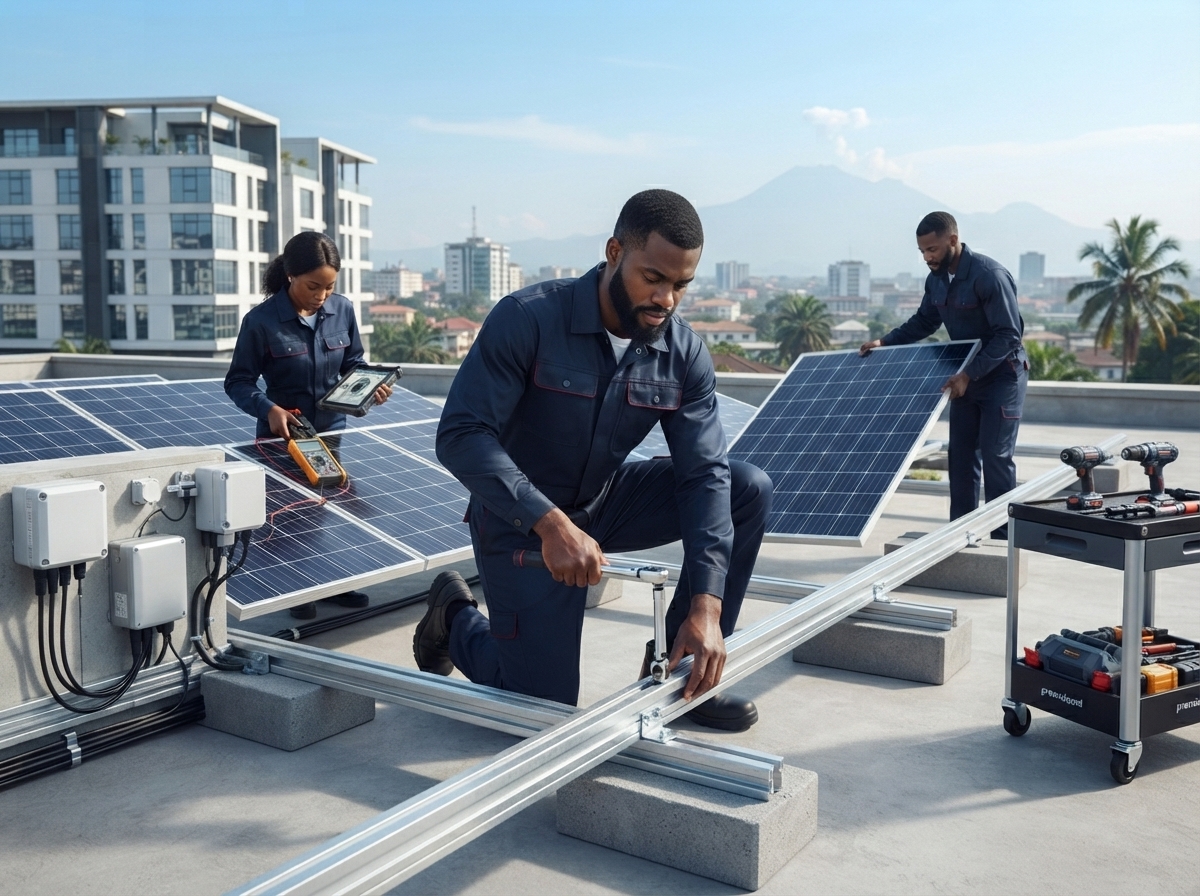 Installation de panneaux solaires RESEAUTIX