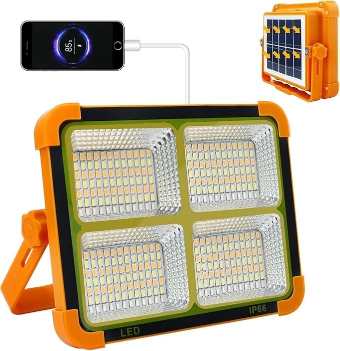 Projecteur de Chantier Solaire LED Portable 2400 lm au Cameroun - Akwa Marketplace