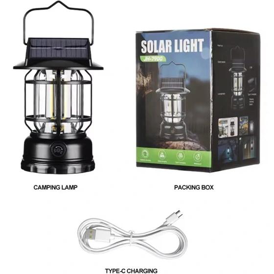 Lampe Tempête Solaire à LED – Éclairage puissant, écologique et portable - Akwa Marketplace