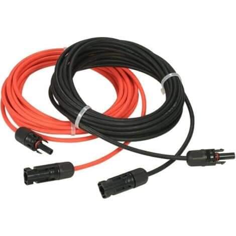 Cable Panneau Rouge et Noir 10m
